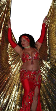 Dschanan mit klassisch goldenem Kostüm